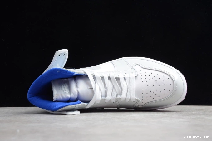 CK6637-104 Racer Air Blue Jordan 1 Zoom High White Retro 0726